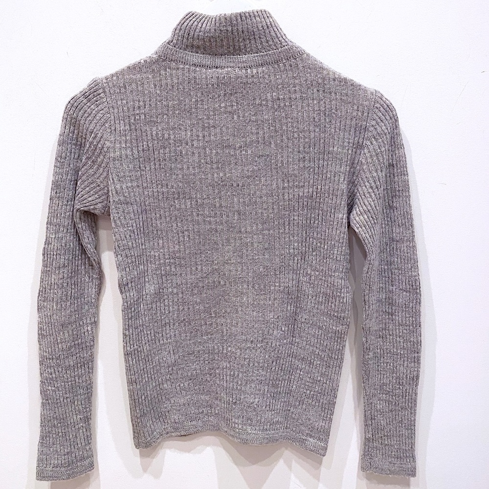Courreges Grey Ribbed Turtleneck - S - Picture 2 of 7